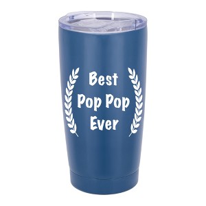 Elanze Designs Best Pop Pop Ever Classic Gentleman Grandpa Wrap-Around Design 20 Ounce Stainless Steel On-The-Go Coffee Mug, Thermal Travel Tumbler - 1 of 4