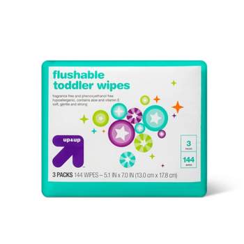 Toddler Unscented Wipes Flushable - 144ct - up & up™