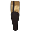 ChromaCast Leather Racing Stripe Guitar Strap with Suede Back, Gold w/ Black - 4 of 4