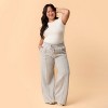 Blogilates Women's Travel Trouser High-Rise Wide Leg Sweatpants - 3 of 4