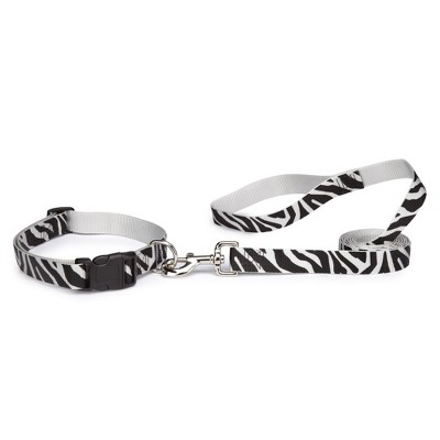 Casual Canine East Side Collection Animal Print Dog Leash, 6-Feet x 1-Inch Lead, Zebra