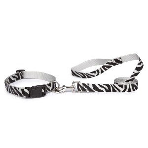 Casual Canine East Side Collection Animal Print Dog Leash, 6-Feet x 1-Inch Lead, Zebra - 1 of 3