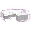 vidaXL Garden Sofa Set Brown (sofa), Cream white (cushions) - 3 of 4