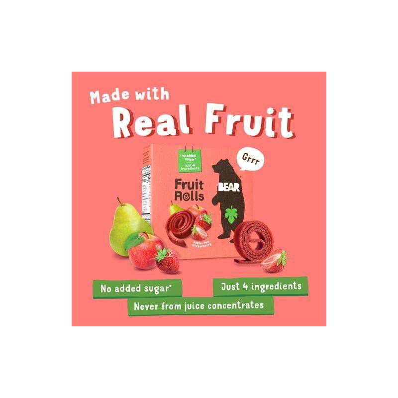 BEAR Strawberry Fruit Rolls - 5ct/3.5oz, 4 of 10