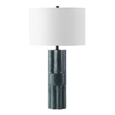 Tolliver Marble Table Lamp - CTL1081 - Dark Green/White - Safavieh Couture