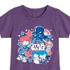 Girls' - Star Wars - Americana Stickers Fitted Short Sleeve Graphic T-Shirt - 2 of 4