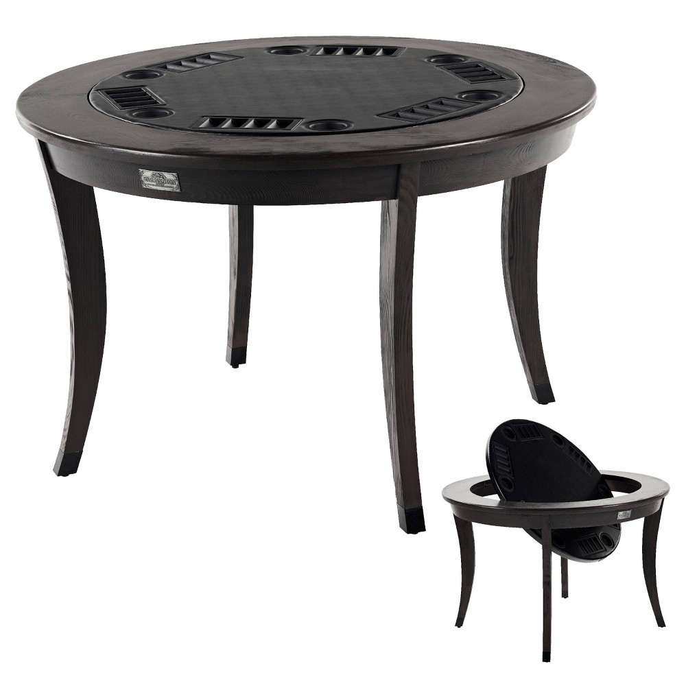 Barrington 48'' Onyx Poker Table 2-in-1 Flip-Top Dining Table for 6 Players