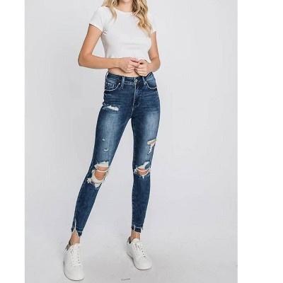 Women's Avery High Rise Distressed Skinny Jeans - Petra153