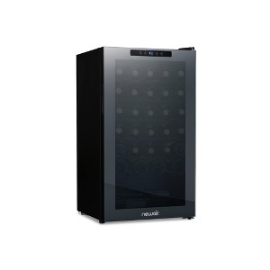 Newair Shadow Series Wine Cooler Refrigerator 34 Bottle, Freestanding Glass Door Wine Cellar, Single Zone Small Wine Fridge - 1 of 4