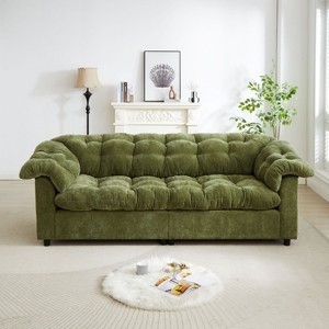 ORRD Green Chenille Cloud Sofa, 94" Modern Fluffy Couch with Deep Seat for Living Room, Plush Upholstered Apartment & Office Furniture - 1 of 4
