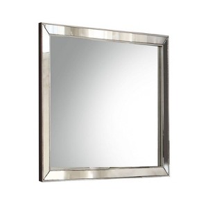 SEVOBAL Bathroom Vanity Mirrors Platinum Finish Mirror with Polished Design Flawless Surface Clarity Stain-Resistant, Silver, 1"*32"*36" - 1 of 4