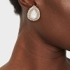 Pave Teardrop Crystal Earrings - A New Day™ Gold/Clear - 2 of 3