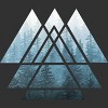 Men's Design By Humans Sacred Geometry Triangles - Misty Forest By Maryedenoa T-Shirt - 2 of 4