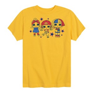 Boys' - LOL Surprise! - LOL Red Blue Stars Short Sleeve Graphic T-Shirt - 1 of 4