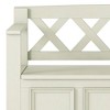 Halifax Entryway Storage Bench Antique White - WyndenHall: Solid Wood, Dual Compartment, 300 lbs Capacity - image 4 of 4