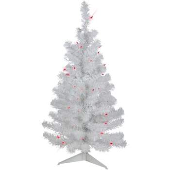Northlight 2' Pre-lit White Iridescent Pine Artificial Christmas Tree -  Purple Lights, 1 - Kroger