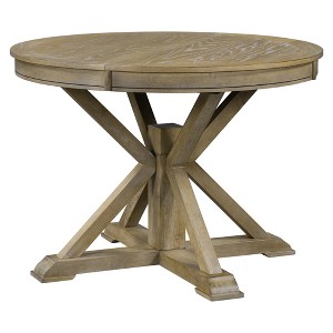 Vynxaria Dining Tables - Retro Natural Extendable Elegance with 12" Butterfly Leaf - 1 of 4