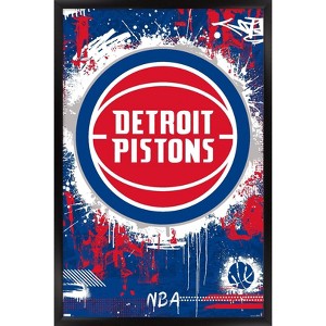 Trends International NBA Detroit Pistons - Maximalist Logo 23 Framed Wall Poster Prints - 1 of 4