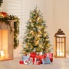 Tangkula Pre-Lit Artificial Christmas Tree w/ 1072 PE & PVC & PET Branch Tips - 2 of 4