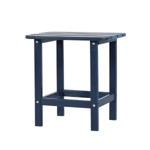 Aoodor Outdoor Adirondack Side Table HDPE End Table，Classic Modern Design，High-Quality，Easy to Assemble，Versatile End Table for Patio, Garden, Lawn - 1 of 4