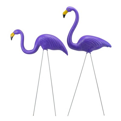 Northlight 2ct Tropical Flamingo Outdoor Garden Lawn Stakes 30" - Purple