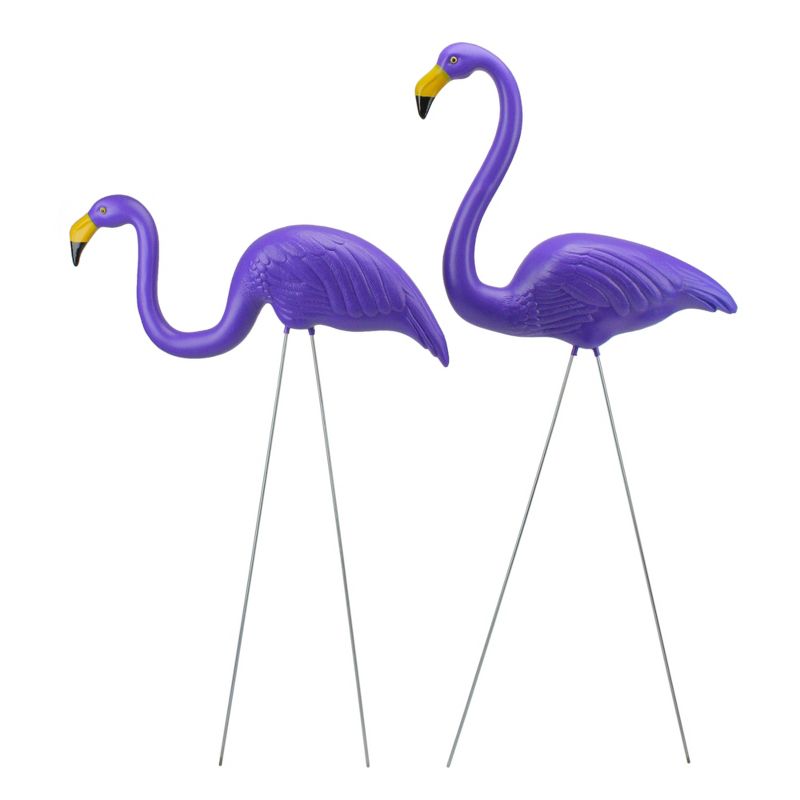 Northlight 2ct Tropical Flamingo Outdoor Garden Lawn Stakes 30" - Purple, 1 of 5