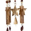 Olivia & May 29"x6" Coastal Wood Stars Windchime Gold - 3 of 4