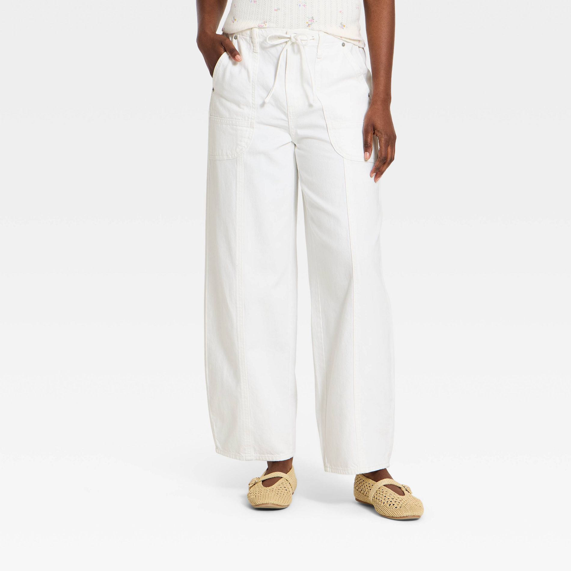 Women’s High-Rise Drawstring Soft Utility Jeans - Universal Thread™