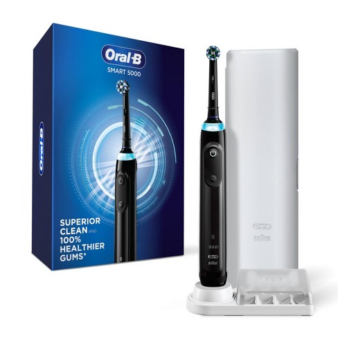 Intiem strak pin Oral-b Pro 5000 Smartseries Electric Toothbrush With Bluetooth Connectivity  Powered By Braun Black Edition : Target