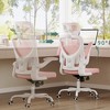 Lirago Mesh Office Chair w/Headrest - Adjustable Lumbar & Flip-Up Armrests, Pink - 3 of 4