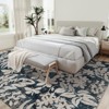 Coolmee Washable Area Rugs for Living Room Non-Slip Soft Modern Botanical Floral Rugs Accent Floor Carpet for Bedroom Dining Room - 2 of 4