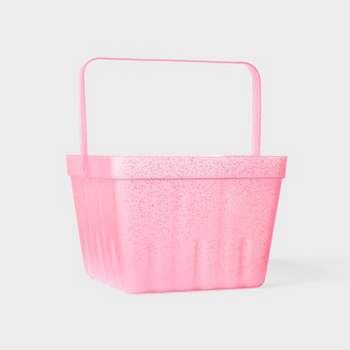Easter Plastic Berry Basket Pink - Spritz™
