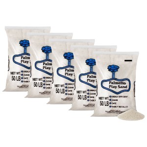 Palmetto 5 Pack Natural Play Sand for Sand Box, Play Areas, Home, 50 LB, Creme - 1 of 4