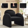 33" Mid Century Modern Velvet Accent Chair,Barrel Shaped Upholstered Armchair with Boucle Fabric for Living Room, Bedroom, Office - 4 of 4
