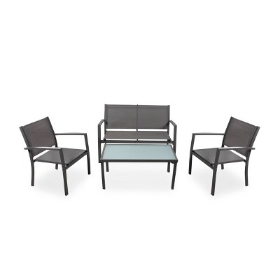 Woodcliff Lake 4pc Patio Set Tan/Taupe - Ostrich