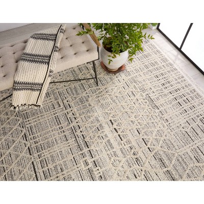 Gray Trellis Handmade Synthetic 4' x 6' Area Rug