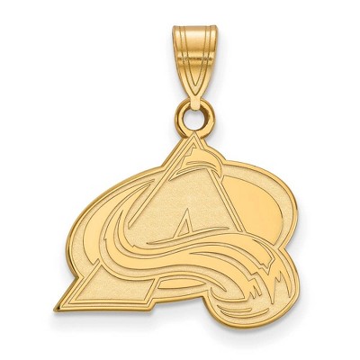 Black Bow Jewelry 14k Yellow Gold Colorado Avalanche NHL Medium Pendant