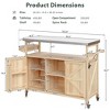 Kitchen Island, with Storage Rack, Drawers, Spice Rack & Towel Rack, for Dining, Kitchen & Barbecue - 2 of 4