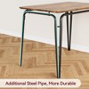 Farmhouse Wood Tabletop Dinette Set, 5 Piece Dining Table Set with PU Upholstered Seat - 4 of 4