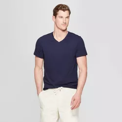 Men's Every Wear Short Sleeve V-Neck T-Shirt - Goodfellow & Co™ Xavier Navy L