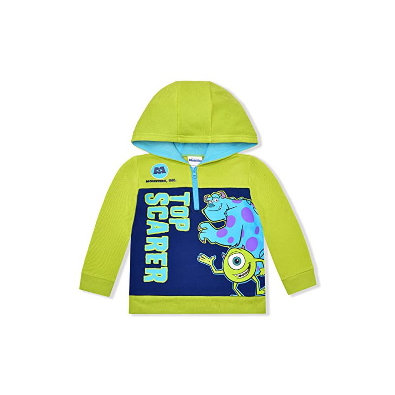 Disney Boy's Top Scarer Monsters Inc Half Zip Graphic Pullover Hoodie Sweatshirt for kids, 1 of 3