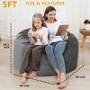 Bean Bag Chair Cover Only, Corduroy Bean Bag Cover No Filler for Adults Kids, Giant Adult Beanbag Chair Cover with Washable Cover - 4 of 4