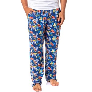 Disney Mens' Cars Movie Film s Characters Sleep Pajama Pants Blue - 1 of 4