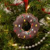 Gloria Duchin Chocolate Frosted Clay Donut Tree Ornament - 3 of 3