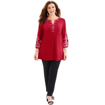 Catherines Women's Plus Size Anywear Kurta Top