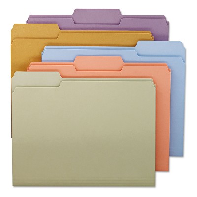 Smead File Folders 1/3 Cut Top Tab Letter Assorted Colors 100/Box 11953