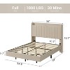 Homhougo Full Size Floating Bed Frame with LED Light, Modern Metal Platform Bed Frame with Charging Station, No Box Spring Needed, Grey - 2 of 4