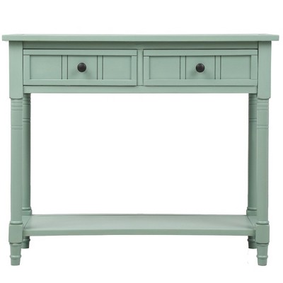 Console Table Traditional Design with Two Drawers and Bottom Shelf