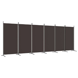 vidaXL 6-Panel Room Divider Brown 204.7"x70.9" Fabric - 1 of 1