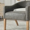 GlasFlength Accent Chairs Modern Upholstered Open Back Accent Armchair with Hollow Side Club Chair for Living Room Bedroom, Gray, 28"*29"*20" - 3 of 4